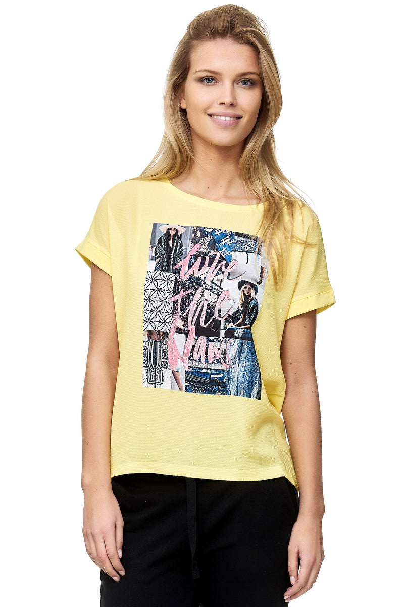 T-Shirt Modevertrieb stylischem Decay mit Damenmode Decay Aufdruck. - – GmbH