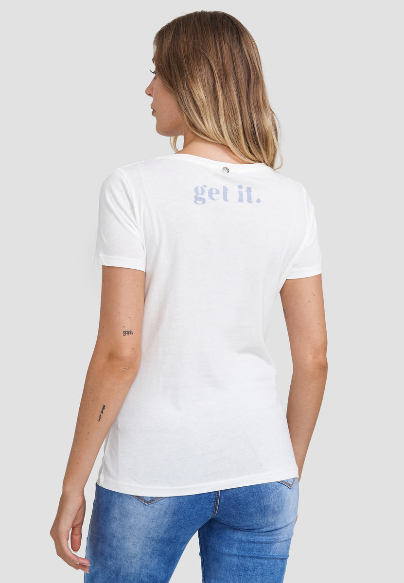 Decay Modevertrieb Damenmode T-Shirt, in Design GmbH Decay – glänzendem -