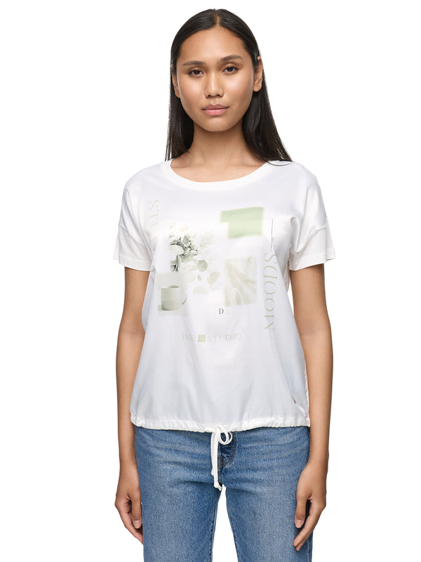 Decay T-Shirt mit floralem Tassenprint – Stylisch & bequem