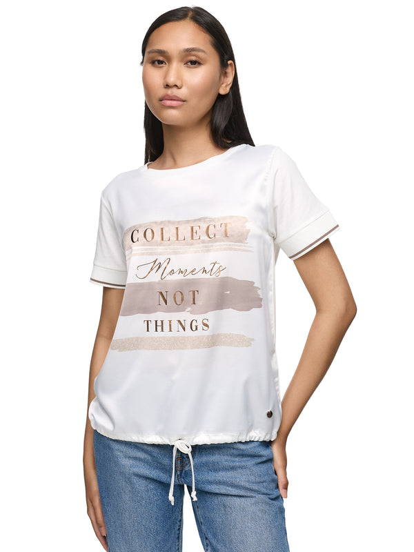Stylishes Decay T-Shirt mit „Collect Moments not Things“-Print und künstlerischen Linien