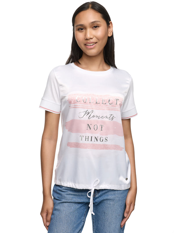 Stylishes Decay T-Shirt mit „Collect Moments not Things“-Print und künstlerischen Linien