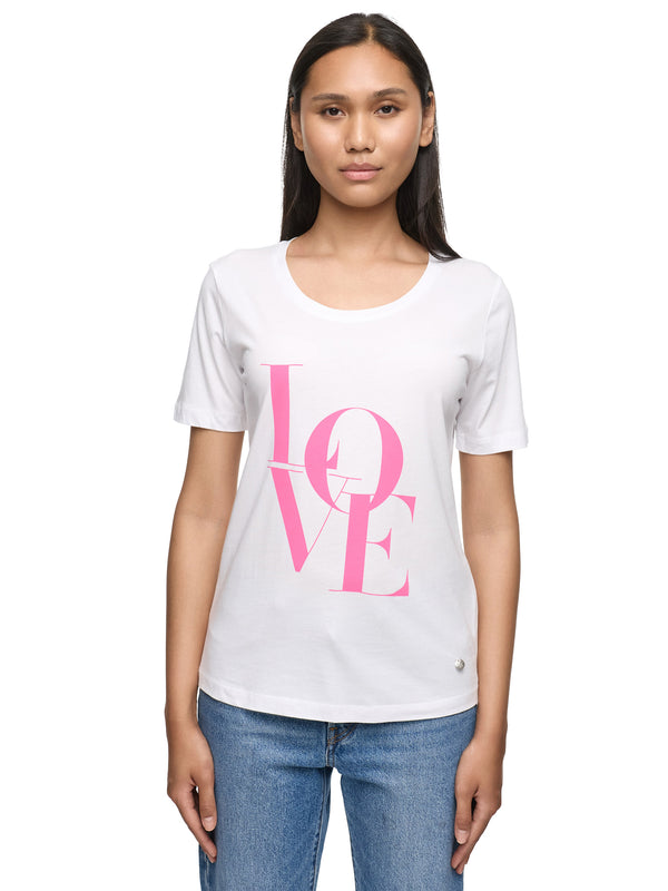 Decay Damen T-Shirt mit großem „LOVE“-Schriftzug – Statement-Style für jeden Tag