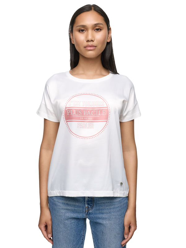 Decay Damen T-Shirt „C`EST Toujours Plus Facile de ne Pas Parler“ – Französischer Charme in einem eleganten Design