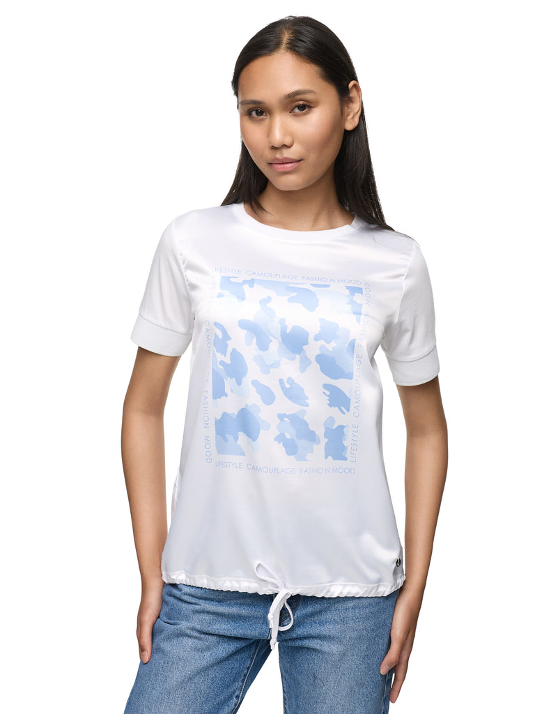 T-Shirt mit Camouflage Print und „Lifestyle Camouflage Fashion Mood“ Schriftzug
