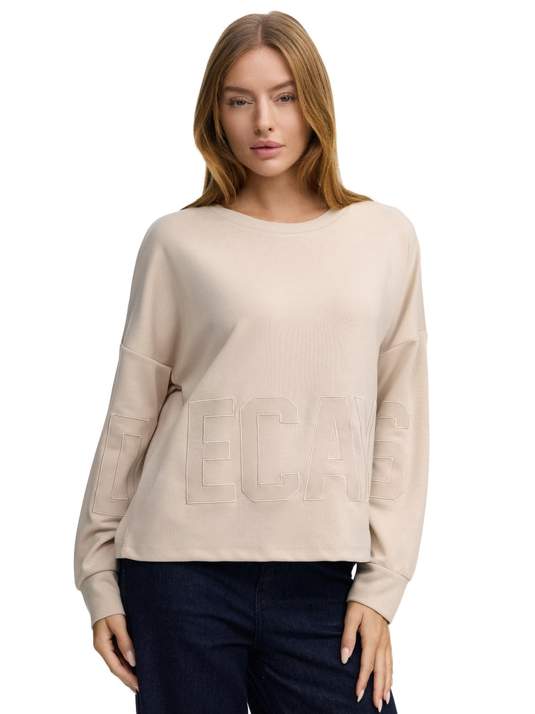 Premium Modal-Sweatshirt mit markantem Relief-Stick „DECAYS“