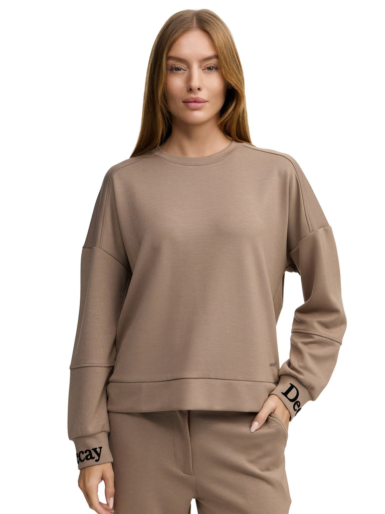 Edles Sweatshirt mit Logo-Details aus Samt