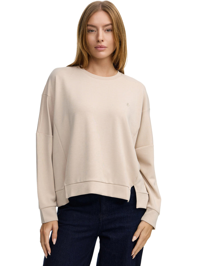 DECAY Statement-Sweater mit markantem Relief-Schriftzug