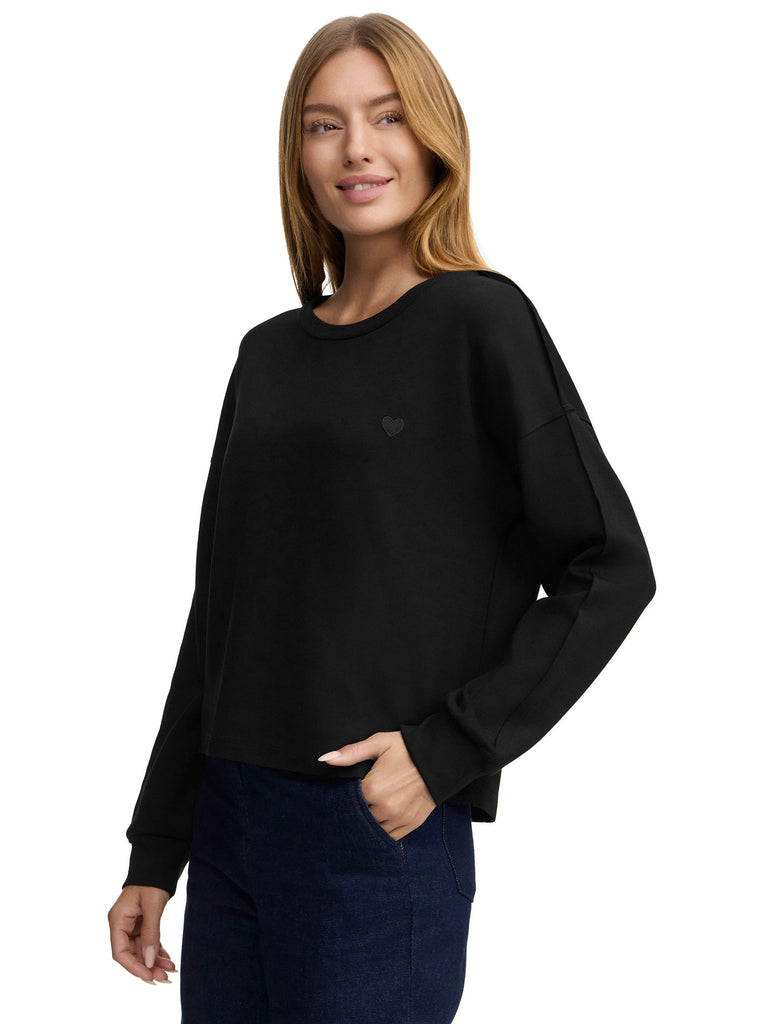 Premium Damen Sweatshirt mit Herz-Stickerei