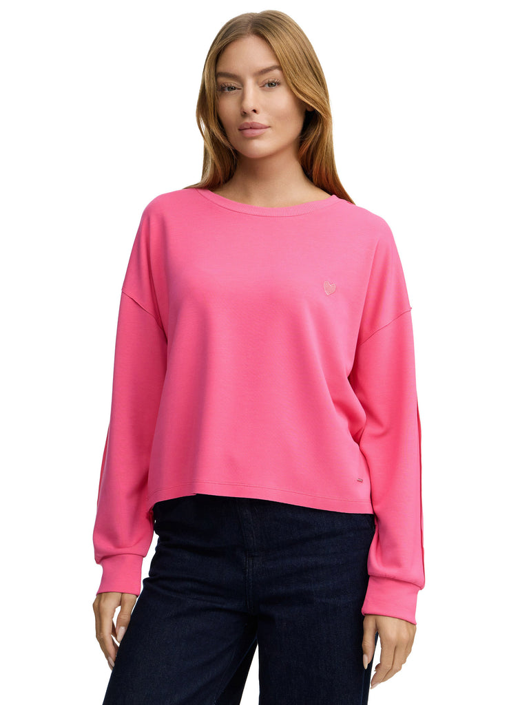 Premium Damen Sweatshirt mit Herz-Stickerei