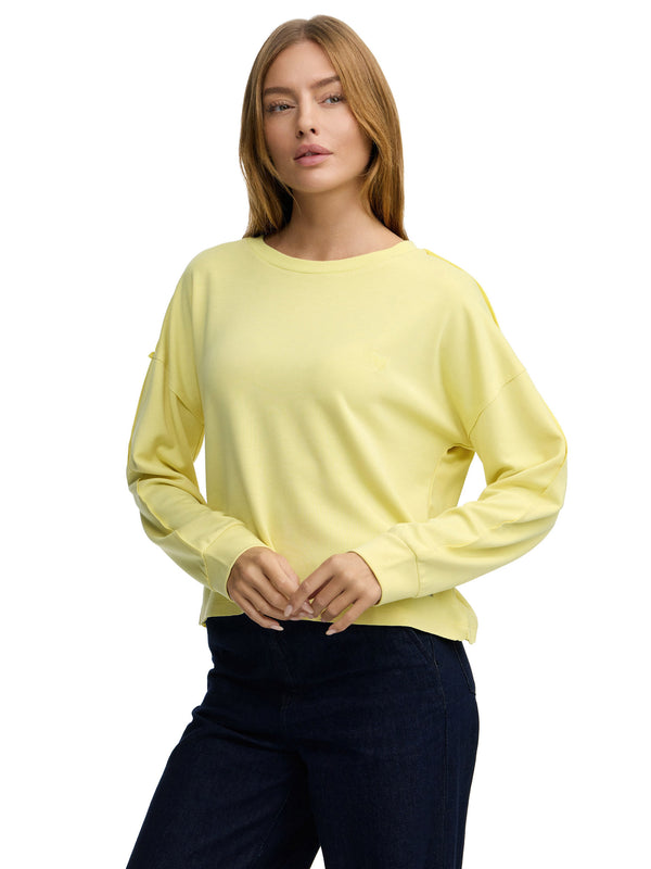 Premium Damen Sweatshirt mit Herz-Stickerei