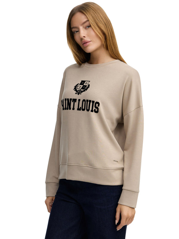 DECAY College-Sweater „Saint Louis“ mit Samt-Applikation