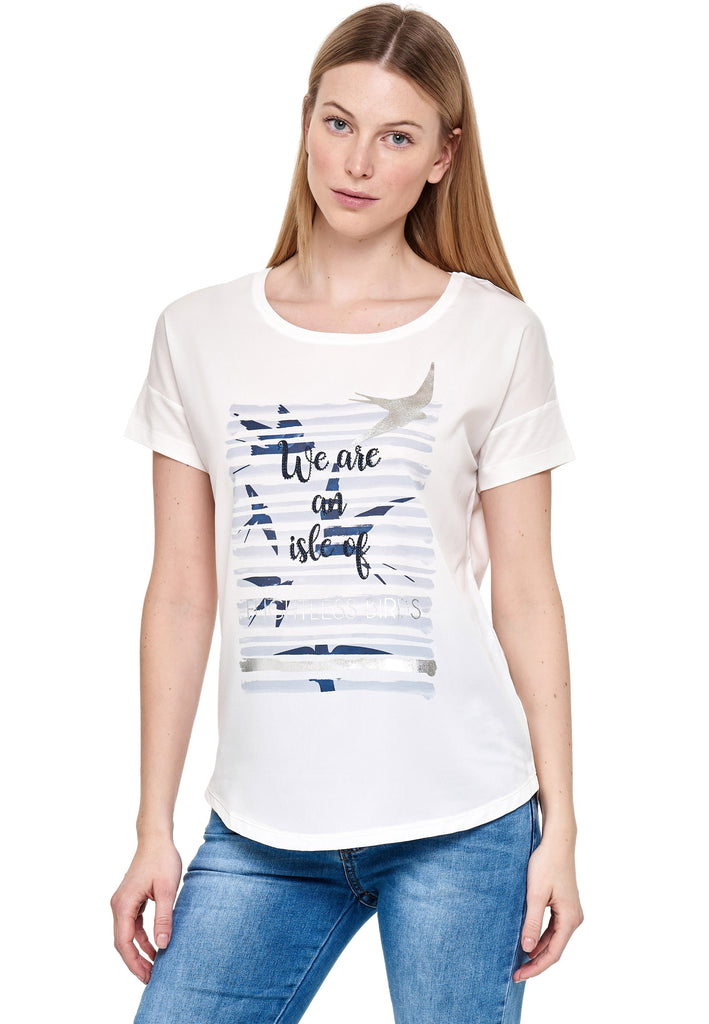 folienprint designed Damenmode Decay by und GmbH Decay Aufdruk mit - – T-Shirt Modevertrieb