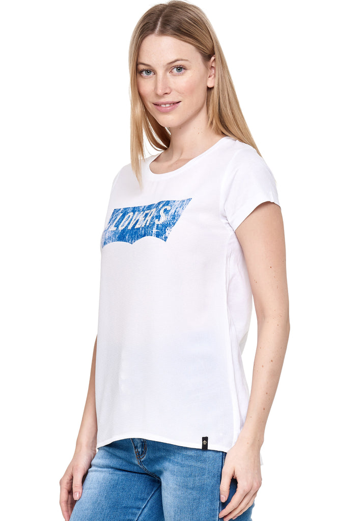 Decay T-Shirt mit LOVER\'S - Aufdruck und Perlen – Decay Modevertrieb GmbH -  Damenmode
