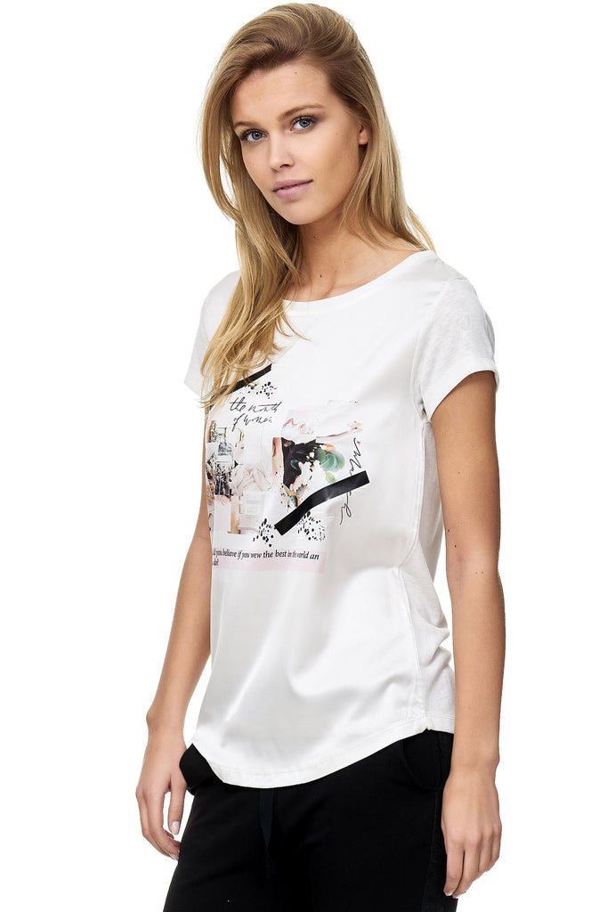 Decay T-Shirt mit Vintage - Aufdruck – Decay Modevertrieb GmbH - Damenmode | Rundhalsshirts