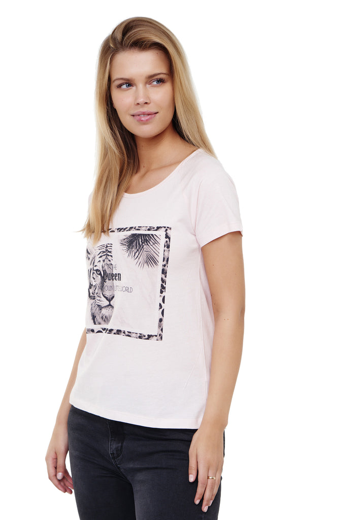 Decay T-Shirt mit Tiger-Print und perlen – Decay Modevertrieb GmbH -  Damenmode | T-Shirts