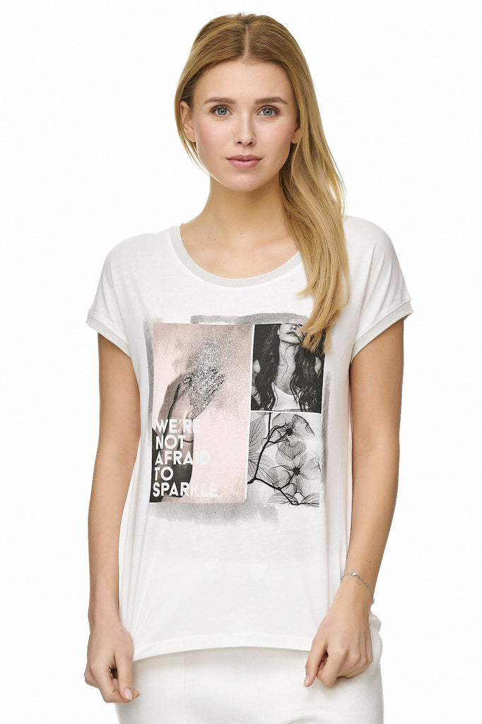 mit Decay Design-Aufdruck. - Modevertrieb – Decay GmbH tollem Damenmode T-Shirt