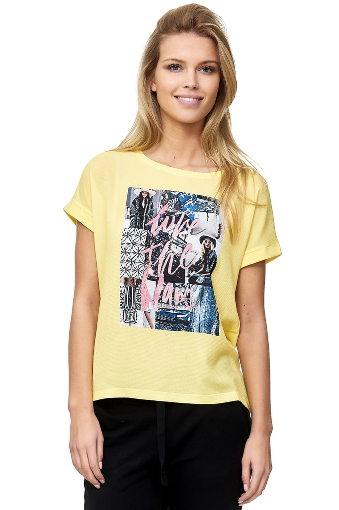 Decay T-Shirt stylischem mit Damenmode Aufdruck. – - Modevertrieb GmbH Decay