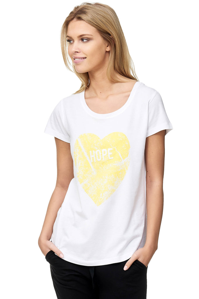Modevertrieb - HOPE - Herz Damenmode – Decay T-Shirt mit GmbH Aufdruck Decay