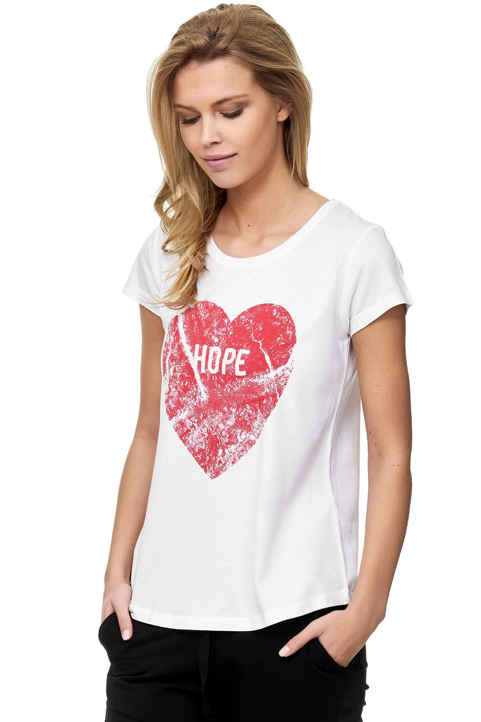 Decay T-Shirt mit HOPE Herz - Aufdruck – Decay Modevertrieb GmbH - Damenmode