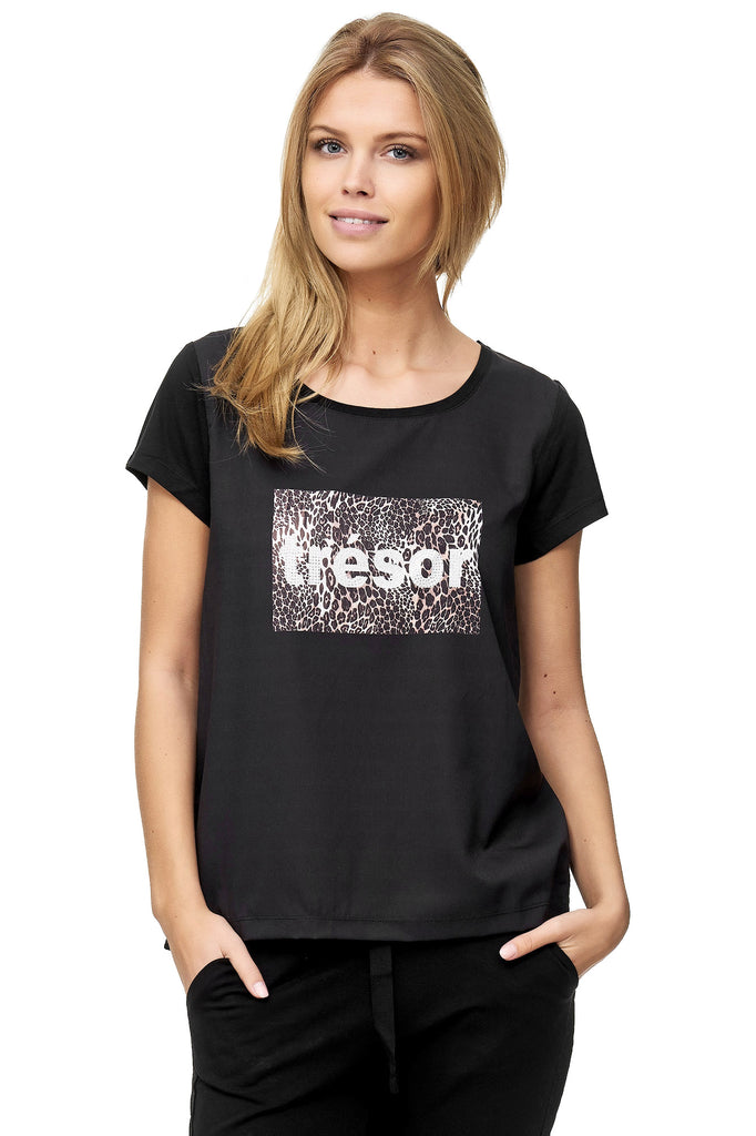 Decay T-Shirt mit Leoprint TRESOR.