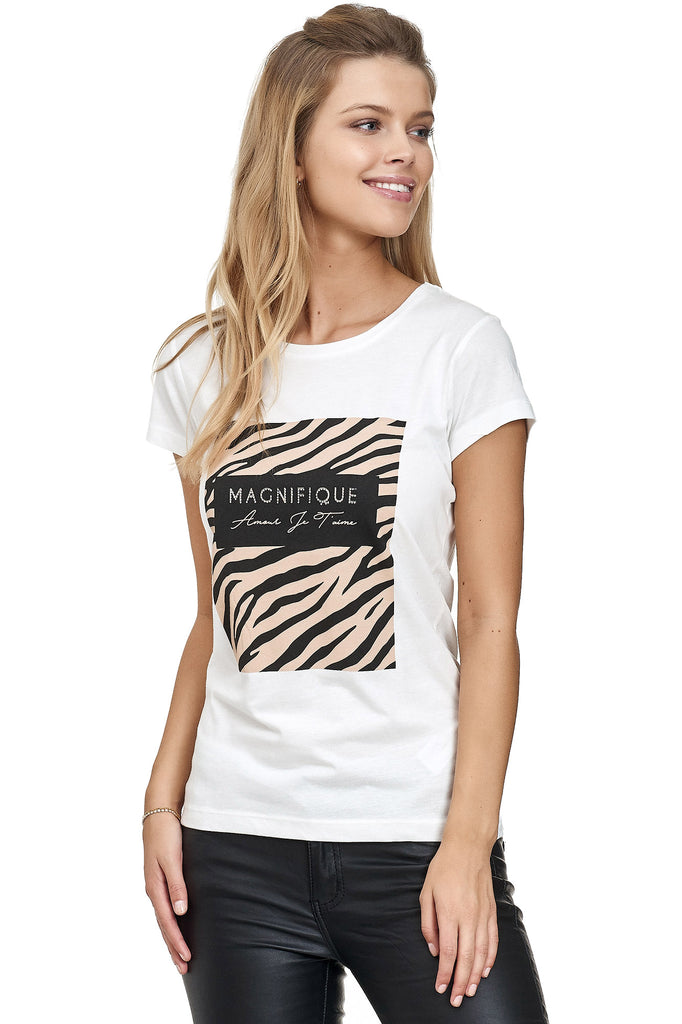 Decay T-Shirt mit Magnifique und Zebra- Aufdruck.