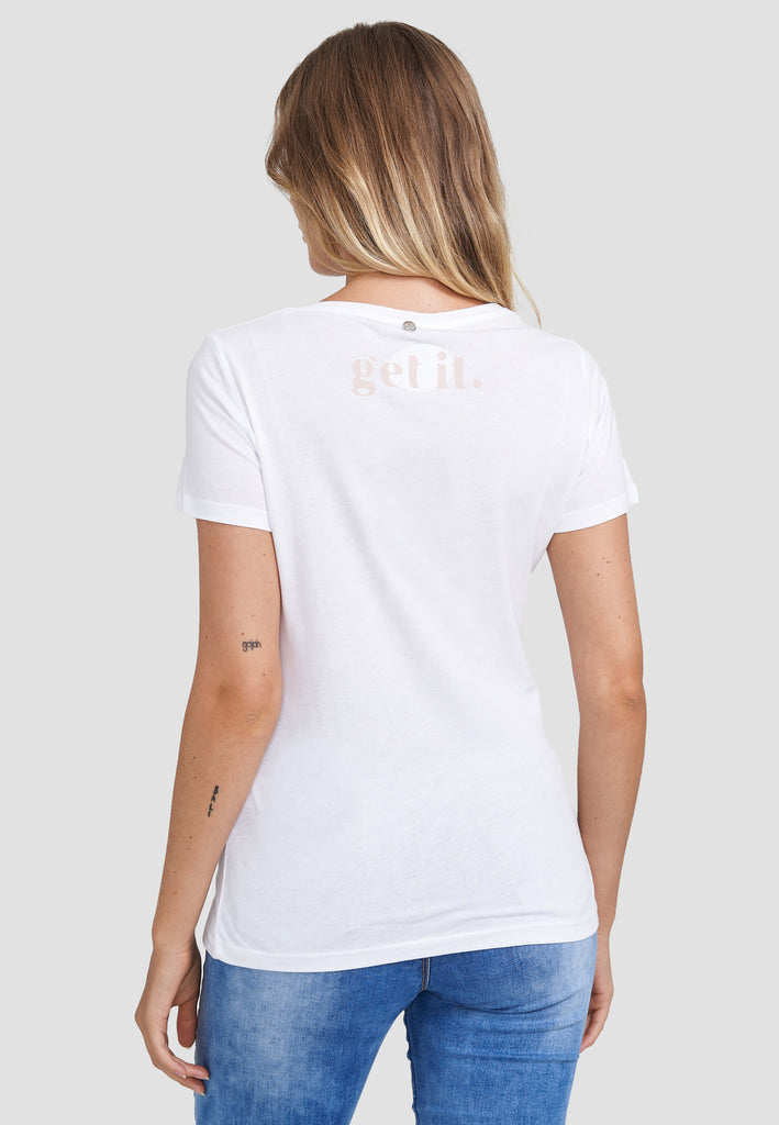 Damenmode T-Shirt, Design - in – glänzendem Decay GmbH Modevertrieb Decay